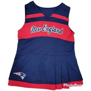 New England Patriot toddler girl "cheeerleader" dress, size small 4